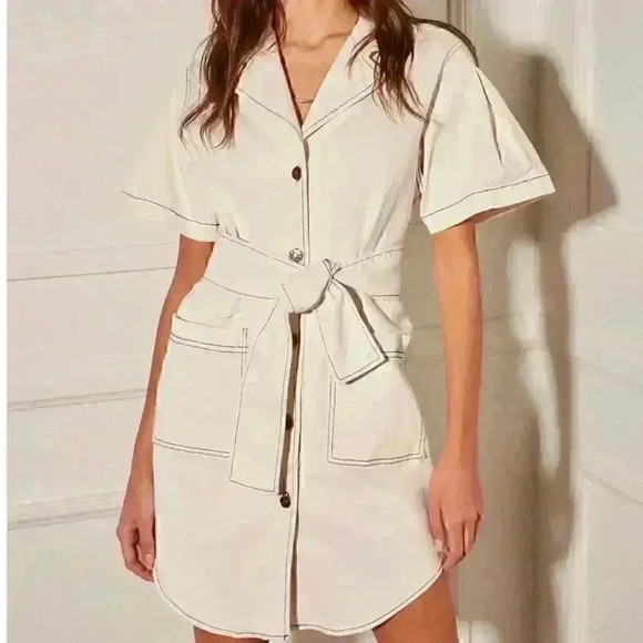 NWT RG Kane ROCKY DRESS Off white Sz L MSRP $320 still on their website! - Picture 5 of 6